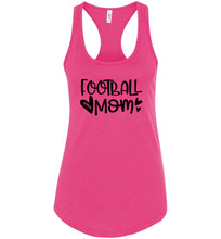 Load image into Gallery viewer, Cute Football Mom Racerback Tank Tops pink