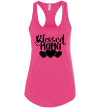 Load image into Gallery viewer, Blessed Mama Mom Quote Tanks pink
