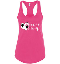 Load image into Gallery viewer, Soccer Mom Tank Top racerback raspberry
