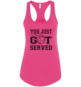 You Just Got Served Volleyball Tank Top raspberry 