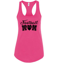 Load image into Gallery viewer, Football Mom Tank top | Football Mom Gifts racerback raspberry