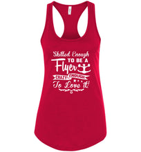 Load image into Gallery viewer, Crazy Enough To Love It! Tank Top Cheer Flyer Shirt red