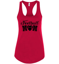 Load image into Gallery viewer, Football Mom Tank top | Football Mom Gifts racerback red