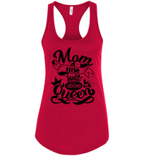 Load image into Gallery viewer, Mom A Title Just Above Queen Funny Mom Tank Tops racerback red