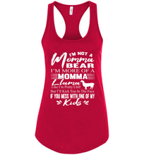 Load image into Gallery viewer, Momma Llama Shirt | Funny Mom Tanks | Momma Bear Tank Top racerback red