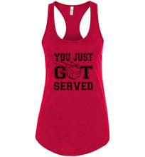 Load image into Gallery viewer, You Just Got Served Volleyball Tank Top red