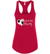 Load image into Gallery viewer, Soccer Mom Tank Top racerback red