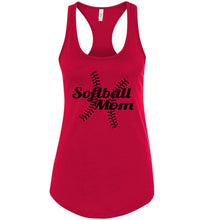 Load image into Gallery viewer, Softball Mom Tank Tops red
