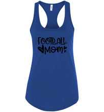 Load image into Gallery viewer, Cute Football Mom Racerback Tank Tops royal