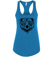 Load image into Gallery viewer, Mama Bear Tank Top racerback turquise