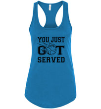 Load image into Gallery viewer, You Just Got Served Volleyball Tank Top turquoise 