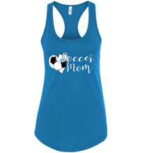 Load image into Gallery viewer, Soccer Mom Tank Top racerback turquoise 