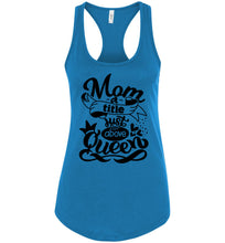 Load image into Gallery viewer, Mom A Title Just Above Queen Funny Mom Tank Tops racerback turquise