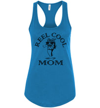 Load image into Gallery viewer, Reel Cool Mom Fishing Tank Top turquise