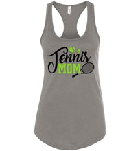 Load image into Gallery viewer, Tennis Mom Tank Top | Tennis Mom Gifts racerback warm gray