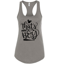 Load image into Gallery viewer, That&#39;s My Boy Baseball Mom Tank Top warm gray