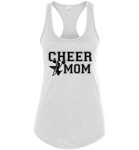 Cheer Mom Tank Tops | Custom Cheer Mom Shirts racer white