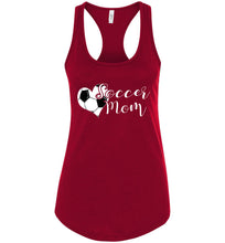 Load image into Gallery viewer, Soccer Mom Tank Top racerback scarlet 