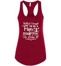 Load image into Gallery viewer, Crazy Enough To Love It! Tank Top Cheer Flyer Shirt dark red
