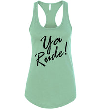 Load image into Gallery viewer, Ya Rude Funny Tanks For Women mint