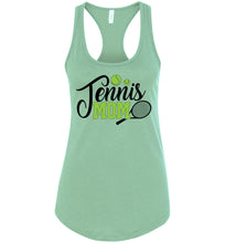Load image into Gallery viewer, Tennis Mom Tank Top | Tennis Mom Gifts racerback mint