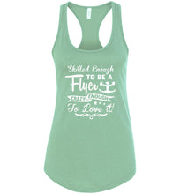 Load image into Gallery viewer, Crazy Enough To Love It! Tank Top Cheer Flyer Shirt mint