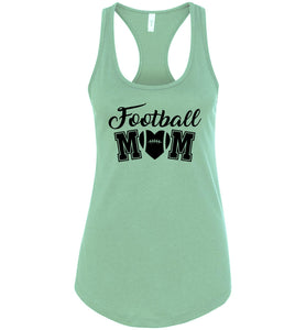 Football Mom Tank top | Football Mom Gifts racerback mint green