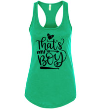 Load image into Gallery viewer, That&#39;s My Boy Baseball Mom Tank Top green