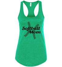 Load image into Gallery viewer, Softball Mom Tank Tops green