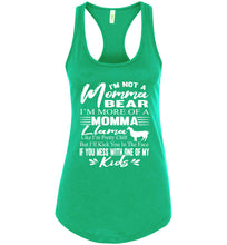 Load image into Gallery viewer, Momma Llama Shirt | Funny Mom Tanks | Momma Bear Tank Top racerback green