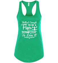 Load image into Gallery viewer, Crazy Enough To Love It! Tank Top Cheer Flyer Shirt green