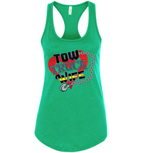 Load image into Gallery viewer, Tow Truck Wife Tank Top racerback kelly green