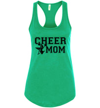 Load image into Gallery viewer, Cheer Mom Tank Tops | Custom Cheer Mom Shirts racer green