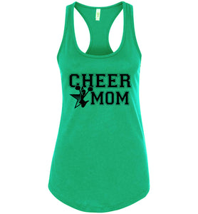 Cheer Mom Tank Tops | Custom Cheer Mom Shirts racer green