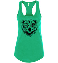 Load image into Gallery viewer, Mama Bear Tank Top racerback green