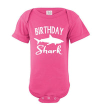 Load image into Gallery viewer, Birthday Shark Shirt onesie pink