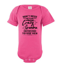 Load image into Gallery viewer, Crazy Grandma T Shirts | Funny Grandchild T-Shirts | Funny grandchildren sayings onesie pink