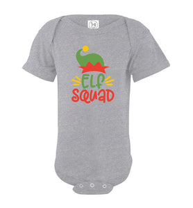 Elf Squad Christmas Shirts onesie gray