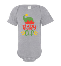 Load image into Gallery viewer, Baby Elf Christmas Onesie Elf onesie gray