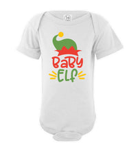 Load image into Gallery viewer, Baby Elf Christmas Onesie Elf onesie white