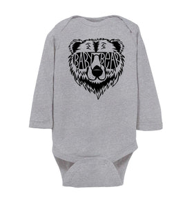 Baby Bear Infant long sleeve Onesie gray 