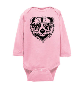 Baby Bear Infant long sleeve Onesie pink