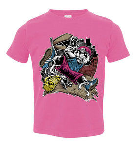 Break Dance Panda Hip Hop T Shirts toddler pink