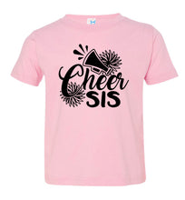 Load image into Gallery viewer, Cheer Sis Cheer Sister Shirt toddler pink