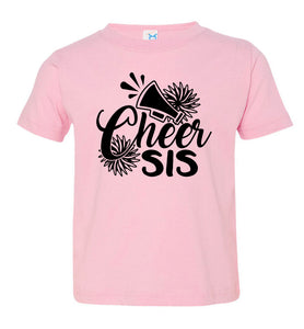 Cheer Sis Cheer Sister Shirt toddler pink