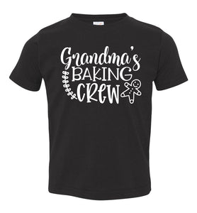 Grandma Baking Crew Funny Christmas Shirts toddler black