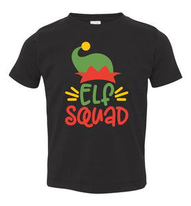 Elf Squad Christmas Shirts toddler black