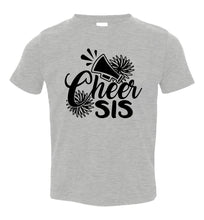 Load image into Gallery viewer, Cheer Sis Cheer Sister Shirt toddler sports gray