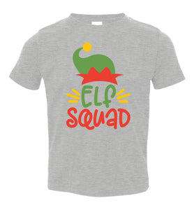 Elf Squad Christmas Shirts toddler light gray