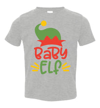 Load image into Gallery viewer, Baby Elf Christmas Onesie Elf toddler tee gray